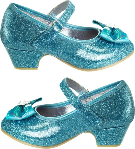 Vista 3 de Disney Zapatos - Correa plana Mary Jane con lazo para niñas, disfraz de princesa de personaje, disfraz de flores, fiesta escolar, sin cordones
