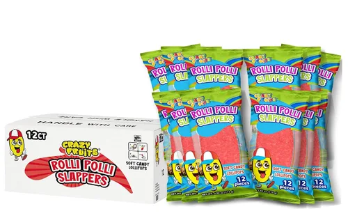 Vista 2 de Crazy Fruits Rolli Polli Slappers 12 bolsas de 12