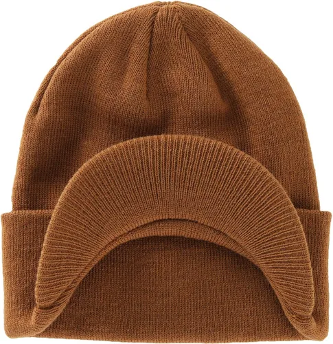 Vista 92 de Home Prefer - Gorro de invierno para hombre con visera, cálida y doble punto.