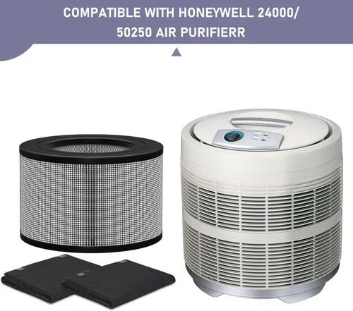 Vista 4 de Ontheone 50250-S - Juego de filtros HEPA de repuesto y prefiltro de carbono compatible con purificador de aire Honey-well 24000 24500 50250-S 52500
