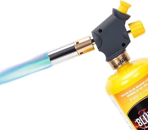Vista 8 de BLUEFIRE Kit de antorcha ciclón portátil con cilindro MAPP, cabezal de disparo con botón de presión, combustible de gas propano MAPP MAP PRO