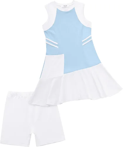 Vista 6 de Vestido deportivo sin mangas para niños y niñas, con bolsillos, para jugar tenis, golf, conjunto deportivo