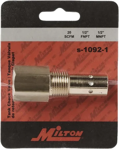 Vista 2 de Milton S-1092-1 Válvula de retención del tanque del compresor del 1/2" NPT