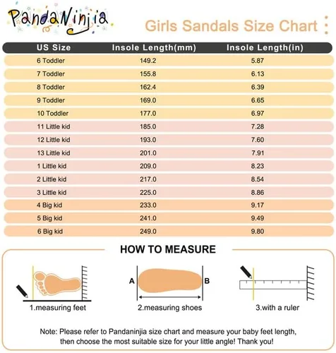 Vista 6 de PANDANINJIA Sandalias de verano para niñas Monica con punta abierta, zapatos planos de vestir para niños pequeños y grandes