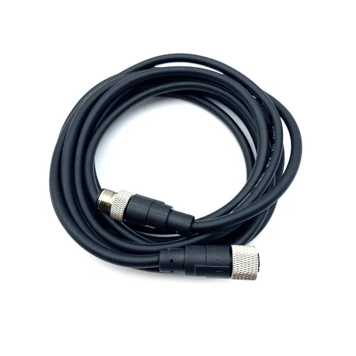 Vista 6 de Cable conector macho a hembra M12, un código de alambre de moldeo recto hembra a macho Sensor de aviación Cable eléctrico de PVC 250V 4A AC/DC Cable