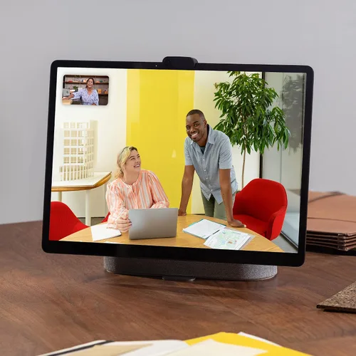 Vista 5 de Facebook Portal+ - Pantalla táctil inteligente de 14 pulgadas para videollamadas con altavoces estéreo