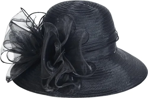 Vista 3 de Ascot Kentucky Church Derby Bowler Cloche Sombrero Bowknot Organza Bridal Dress Cap S051