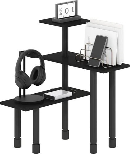 Vista 83 de Furinno Turn-N-Tube Organizador de encimera de cocina, estante organizador de encimera de esquina de 2 niveles, estante esquinero, para cocina