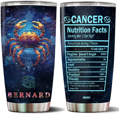 Vista 18 de Regalos personalizados de acuario para hombres, taza de café de acero inoxidable de 20 onzas, constelación del zodiaco, astrología, regalo
