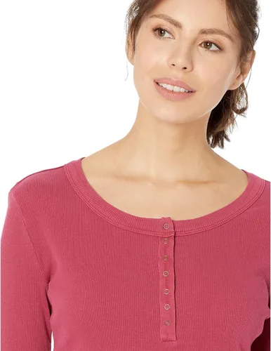Vista 3 de Lucky Brand Henley de manga larga acanalada para hombre