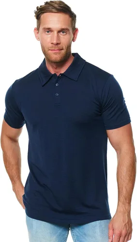 Vista 11 de 100% Merino Wool Polo Shirt Men - Short & Long Sleeve Shirt Base Later Largo negro