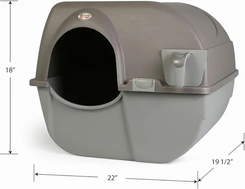 Vista 7 de Omega Paw Roll 'n Clean - Caja de arena autolimpiante, color marrón, grande