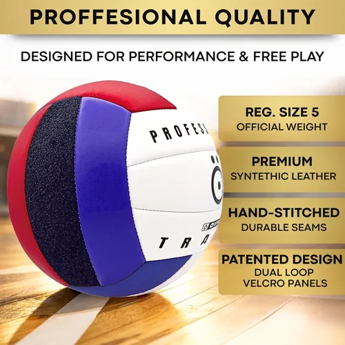 Vista 5 de OVANTO Volleyball Training Equipment Aid – Adjustable Practice Volleyball Kit