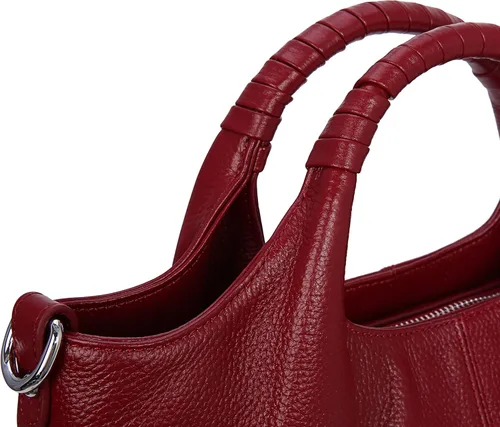 Vista 8 de Iswee Bolso bandolera de cuero genuino con asa superior para mujer
