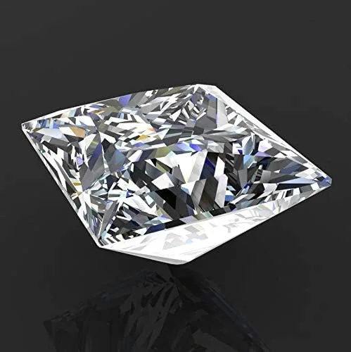 Vista 3 de GEMHUB VS+ Moissanita de corte princesa blanco EF color moissanita facetada princesa moissanita piedra suelta para colganteanillo, Moissanita