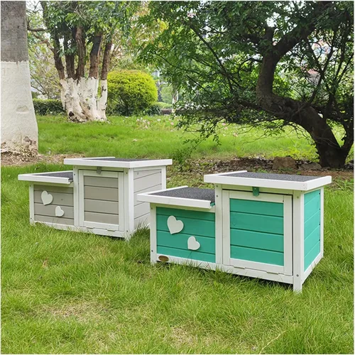 Vista 7 de Cat Villa Rabbit Villa Outdoor Rabbit House Indoor Cat House Outdoor Rabbit Cage Small Dog House Balcony Pet Nest Cat House,Green