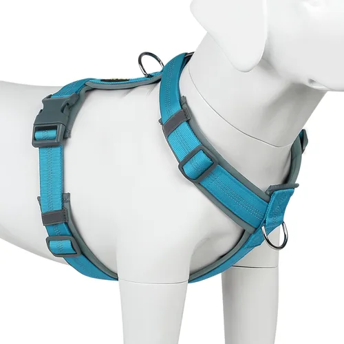 Vista 12 de Arnés para perro Plutus Pet sin tirón, arnés ajustable de nylon con acolchado suave, arnés para perro reflectante y resistente para perros pequeños