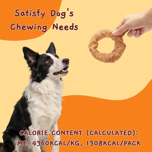 Vista 5 de Jungle Calling Tendones de carne para perros adultos, tendones envueltos en pollo, masticables para perros de larga duración, suplemento para cadera
