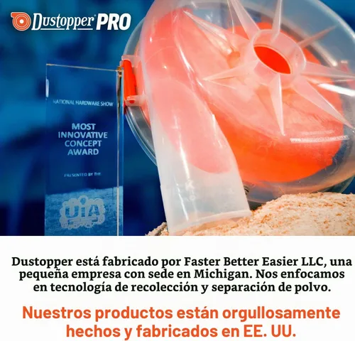 Vista 9 de Colector de polvo Dustopper PRO solamente: utiliza tu manguera y codos Separador de polvo ciclónico de eficiencia del 99.9% y accesorio