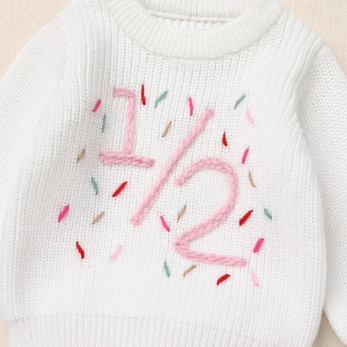 Vista 31 de Suéter de primer cumpleaños para bebés y niñas de un año de edad, sesión de fotos, otoño e invierno