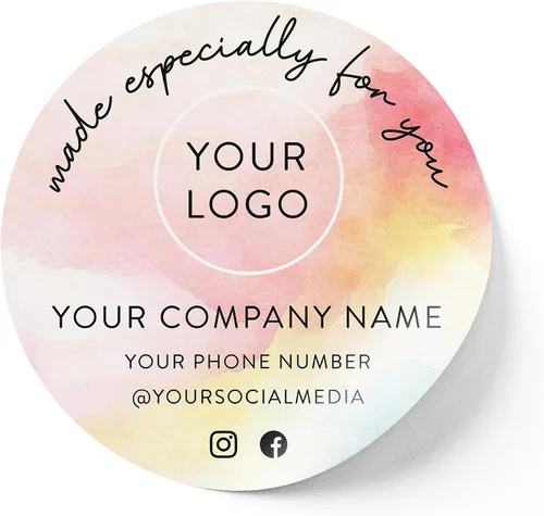 Vista 64 de Calcomanías de vinilo personalizadas con tu imagen, texto, diseño y logotipo. Etiquetas comerciales personalizadas impermeables para embalaje