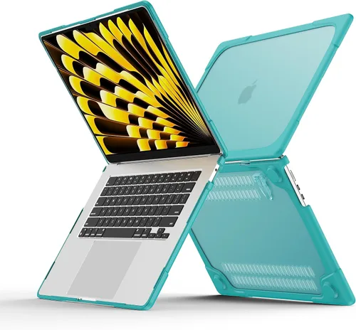 Vista 5 de Batianda Funda resistente para MacBook Air de 15 pulgadas 2023-2026, color Azul