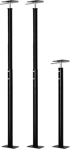 Vista 10 de Gatos para Nivelación de Casas, Paquete de 2 Postes de Gato Ajustables de 19"-38", Gato de Piso para Sótano, Postes de Gato de Piso de Tornillo