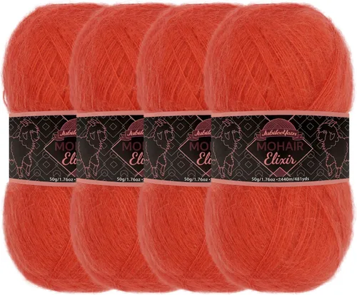 Vista 73 de JubileeYarn Mohair Elixir Yarn - 50g/Skein Baby Wool Blend - Cosmopolitan - 1 Skein