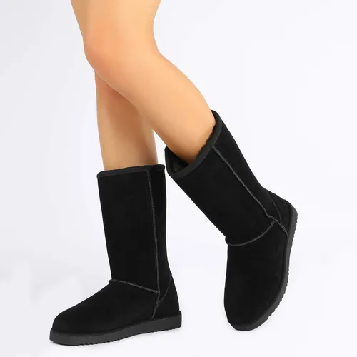 Vista 6 de DREAM PAIRS Botas de nieve de invierno de alta calidad para mujer, cálidas, cómodas, para exteriores, para mujer