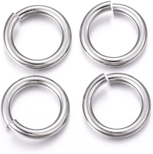 Vista 4 de HDSupplies 100 piezas - 4mm de argollas de acero inoxidable 304 de tono negro - Calibre 22 (espesor de 0.6mm)