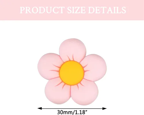 Vista 3 de Abalorios decorativos de flores, bonito regalo de margarita para niñas, niños, adolescentes, mujeres y adultos