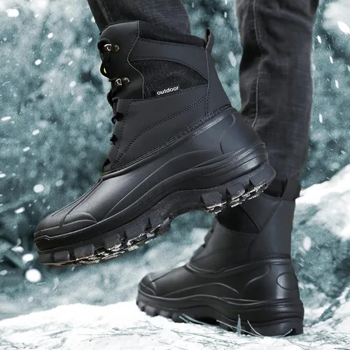 Vista 7 de UPSOLO Mens Duck Boots Winter Snow Boot Waterproof Insulated Anti-Slip Fully Fur Lined Casual Lightweight