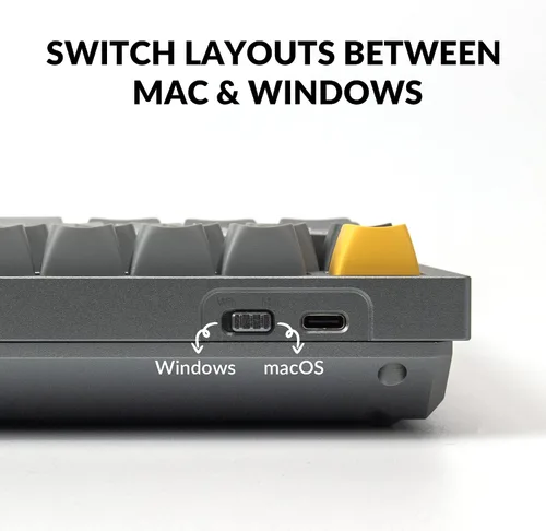Vista 6 de Keychron Q6 - Versión de perilla de teclado mecánico con cable tamaño completo macro programable QMKVIA con interruptor Gateron G Pro marrón doble