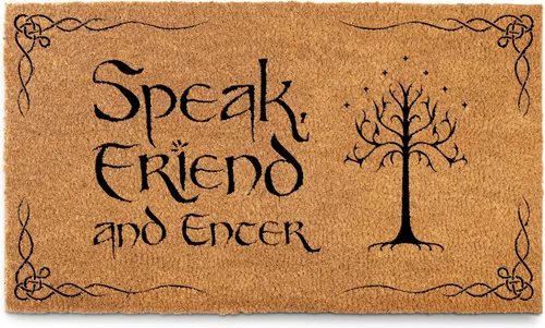 Vista 10 de MAINEVENT Felpudo "Speak Friend and Enter" 50x15 Pulgadas, El Señor de los Anillos Felpudo Divertido Largo, Felpudo "Speak Friend and Enter" Grande