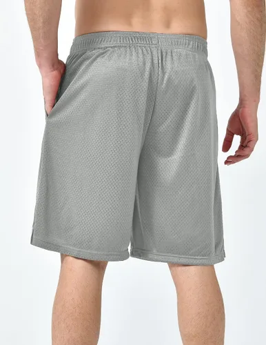 Vista 4 de Liberty Pro Paquete de 5 pantalones cortos deportivos para hombre, pantalones cortos de baloncesto de malla de 9 pulgadas para hombre, pantalones