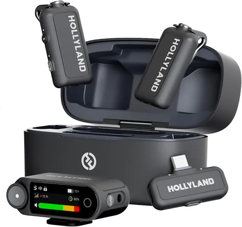 Vista 9 de Micrófono inalámbrico Hollyland Lark MAX 2 para iPhone/Cámara/Android, cancelación de ruido AI, audio de 32 bits de cadena completa, rango de 1115