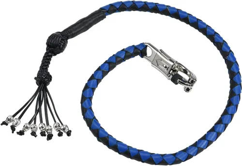 Vista 16 de Biker Whip - Látigo para motocicleta de 36 pulgadas, accesorios de manillar para motocicleta, látigos trenzados de cuero genuino para motocicletas