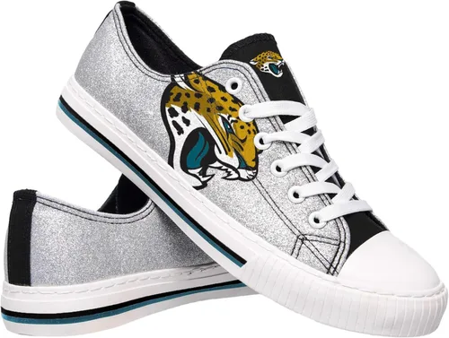 Vista 10 de FOCO Womens NFL Team Logo Ladies Fashion Glitter Low Top Canvas Sneakers Shoes