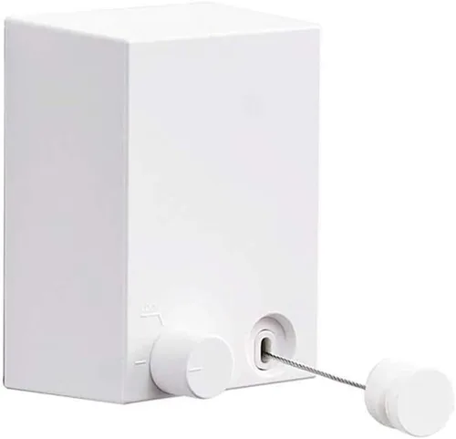 Vista 8 de Youngine Tendedero retráctil para interiores y exteriores, para colgar en la pared, con cuerda de acero de 13.8 pies, colgador de cuerda ajustable