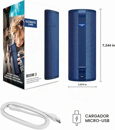 Vista 9 de Ultimate Ears Boom 3 - Altavoz inalámbrico Bluetooth, sonido audaz + graves profundos, Bluetooth, botón mágico, impermeable, batería de 15 horas