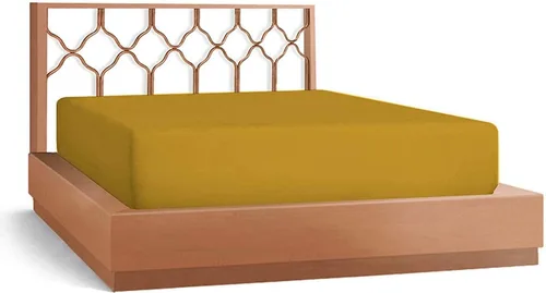 Vista 8 de Sábana egipcia beige maciza Full- 1 sábana bajera ajustable extra profunda para colchón de 16.0 in a 18.0 in