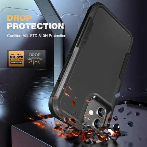 Vista 4 de Diaclara Funda diseñada para iPhone 12/iPhone 12 Pro, [con protector de pantalla de privacidad] [antiespía]