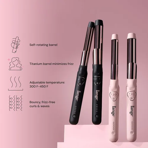 Vista 2 de L'ANGE HAIR Le Pirouette - Rizador giratorio de titanio de 0.984 in Rizos y ondas para principiantes y profesionales Titanio premium barril de 1
