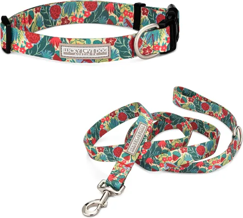 Vista 7 de Lucky Love Dog - Collar de perro ajustable con hebilla de fácil clic para los pequeños, duradero y cómodo para perros machos y hembras, collar