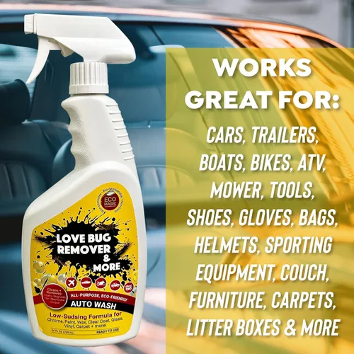 Vista 5 de Love Bug - Aerosol removedor de coche y lavado automático. Removedor de múltiples superficies y lavado de heces de pájaro, alquitrán, savia