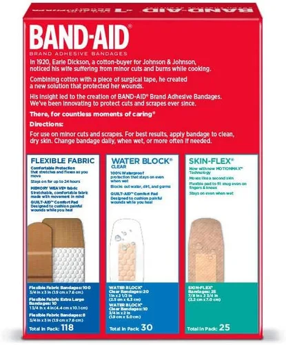 Vista 2 de Band-Aid Brand Active Lifestyles - Paquete variado de vendajes adhesivos (173 unidades)