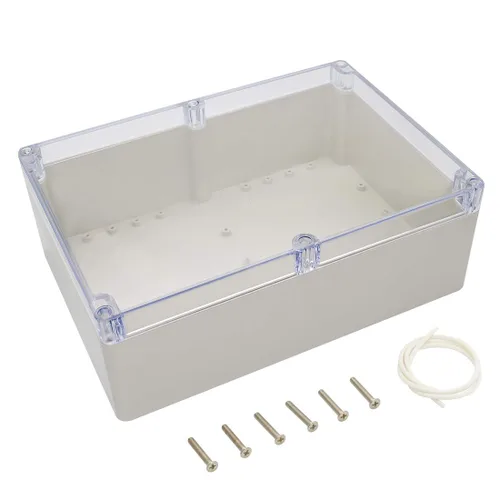 Vista 10 de LeMotech - Caja de derivación de plástico ABS IP65 a prueba de polvo e impermeable, recinto eléctrico universal para proyectos, color gris