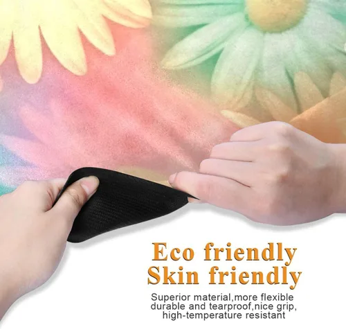 Vista 2 de Colorful Daisies (2) esterillas de yoga para mujeres y hombres de 71 x 26 pulgadas, alfombrilla plegable antideslizante para pilates, aeróbicos