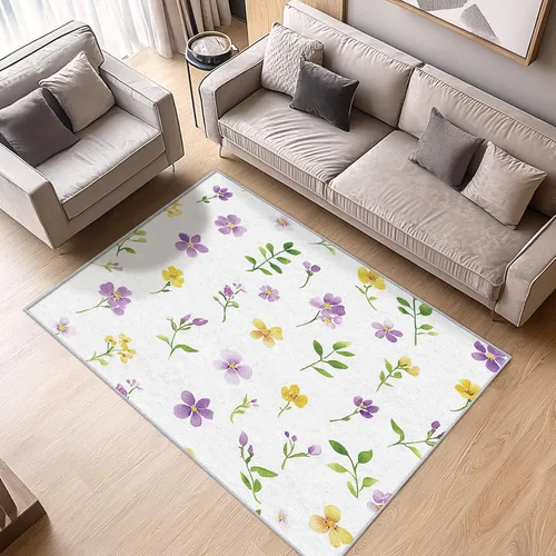Vista 14 de Alfombra retro floral de 2 x 3 pulgadas, lavable de los años 60 y 70, alfombras hippie para entrada, dormitorio, cocina, alfombra de área de flores