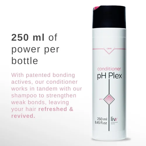 Vista 4 de pH Plex Acondicionador de cuidado – Bond Building, acondicionador de calidad de salón – Par de champú limpio para resultados inmediatos – Protege